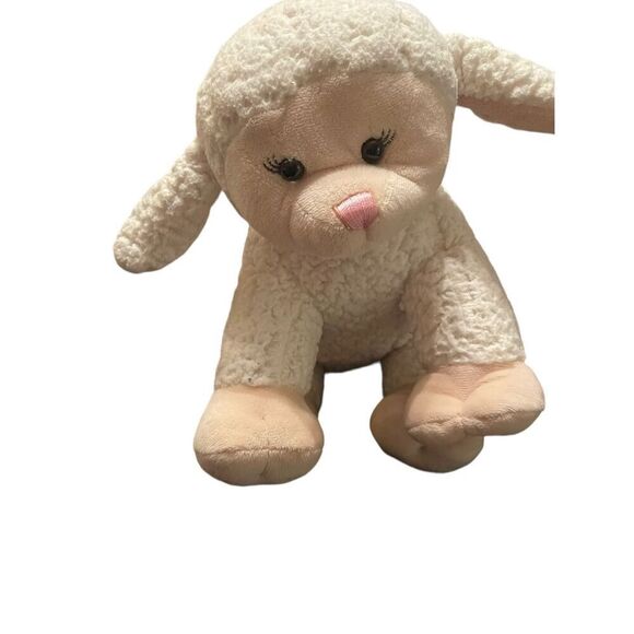 Build-A-Bear Workshop White Tan Hooves Lamb Sheep Plush Stuffed Toy - Picture 1 of 15